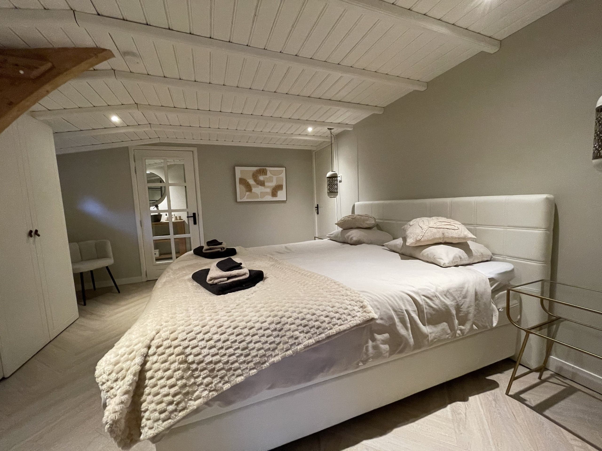 Slaapkamer van Oester met tweepersoonsbed
