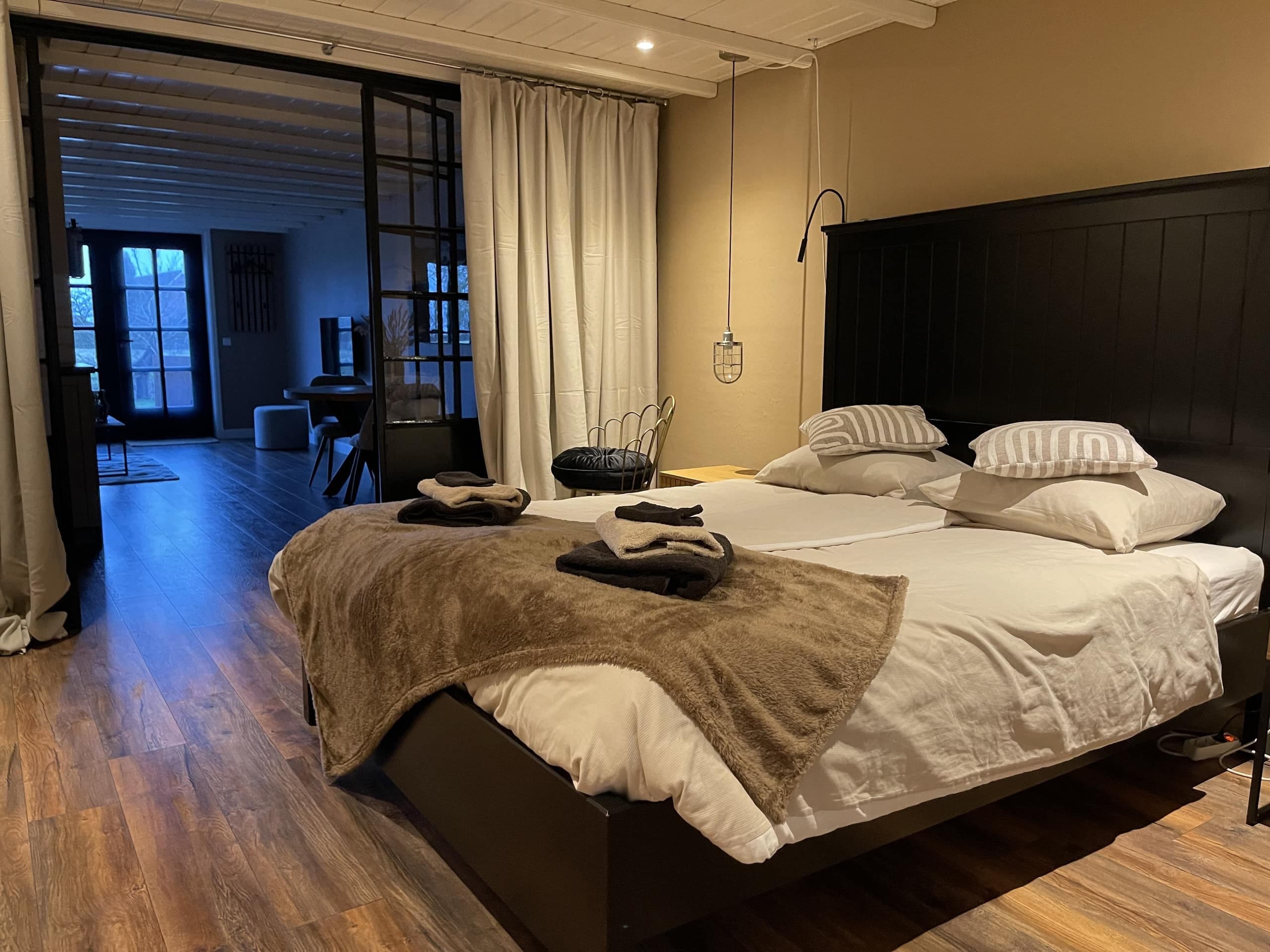 Slaapkamer van Zeelicht met tweepersoonsbed