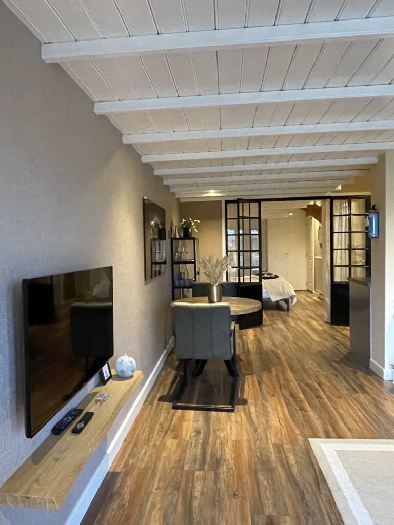 Woonkamer appartement Oester met raampartij